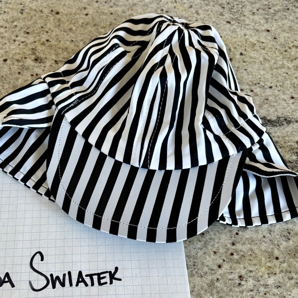 George Hats Striped Black and White Swim Hat